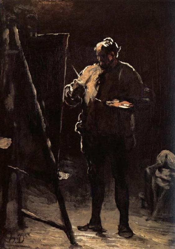 Honore Daumier The Painter before his Picture France oil painting art